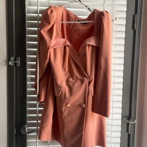Pink sweetheart neckline Lavish Alice blazer dress